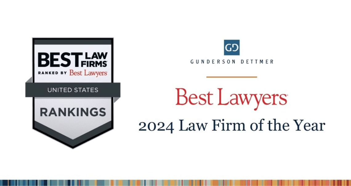 Gunderson Dettmer Best Lawyers 2024 Law Firm of the Year